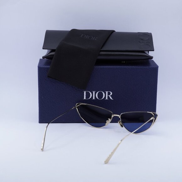 Dior MISSDIOR B1U B0B0 Cat Eye Sunglasses – Gold/Blue - Picture 11 of 11